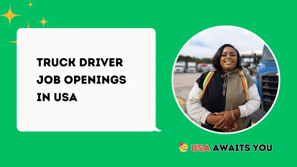 Truck Driver Job Openings in USA